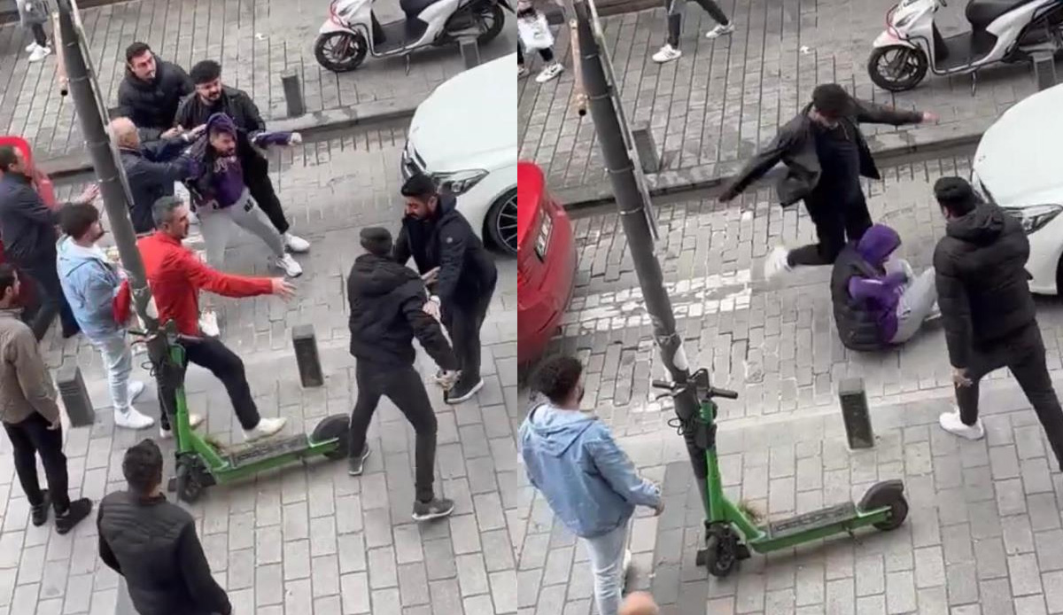 Pendik'te sosyal medya fenomeninin tekme ve yumruklu kavgası