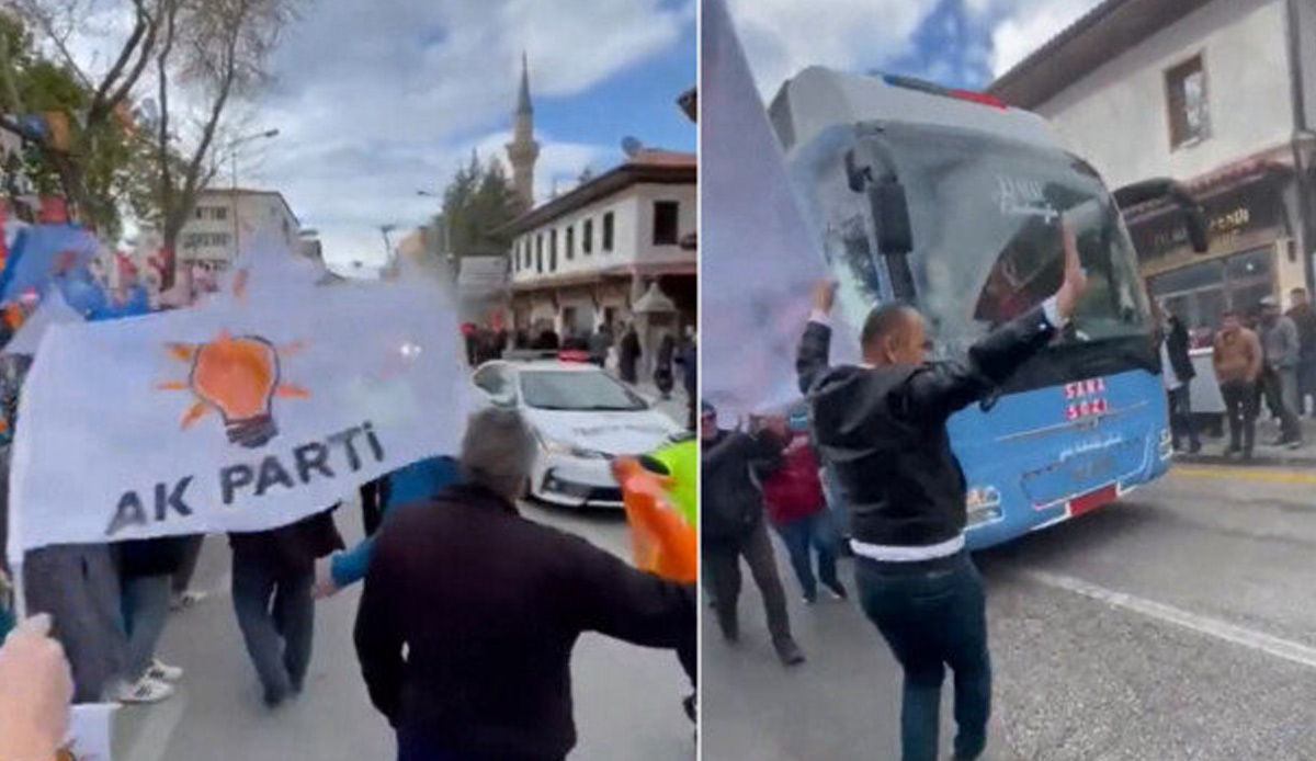 Kılıçdaroğlu, AK Parti flamalarıyla karşılandı