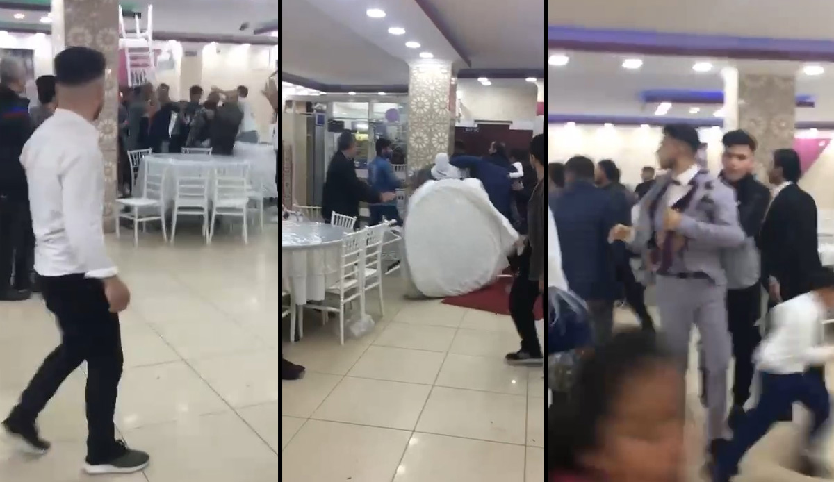 Düğünde meydan kavgası! Kız ve erkek tarafı birbirine girdi: Ortalık savaş alanına döndü