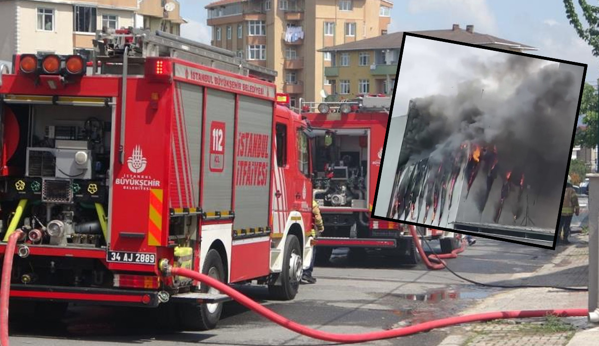Ataşehir'de mobilya imalathanesinde yangın! 1 yaralı