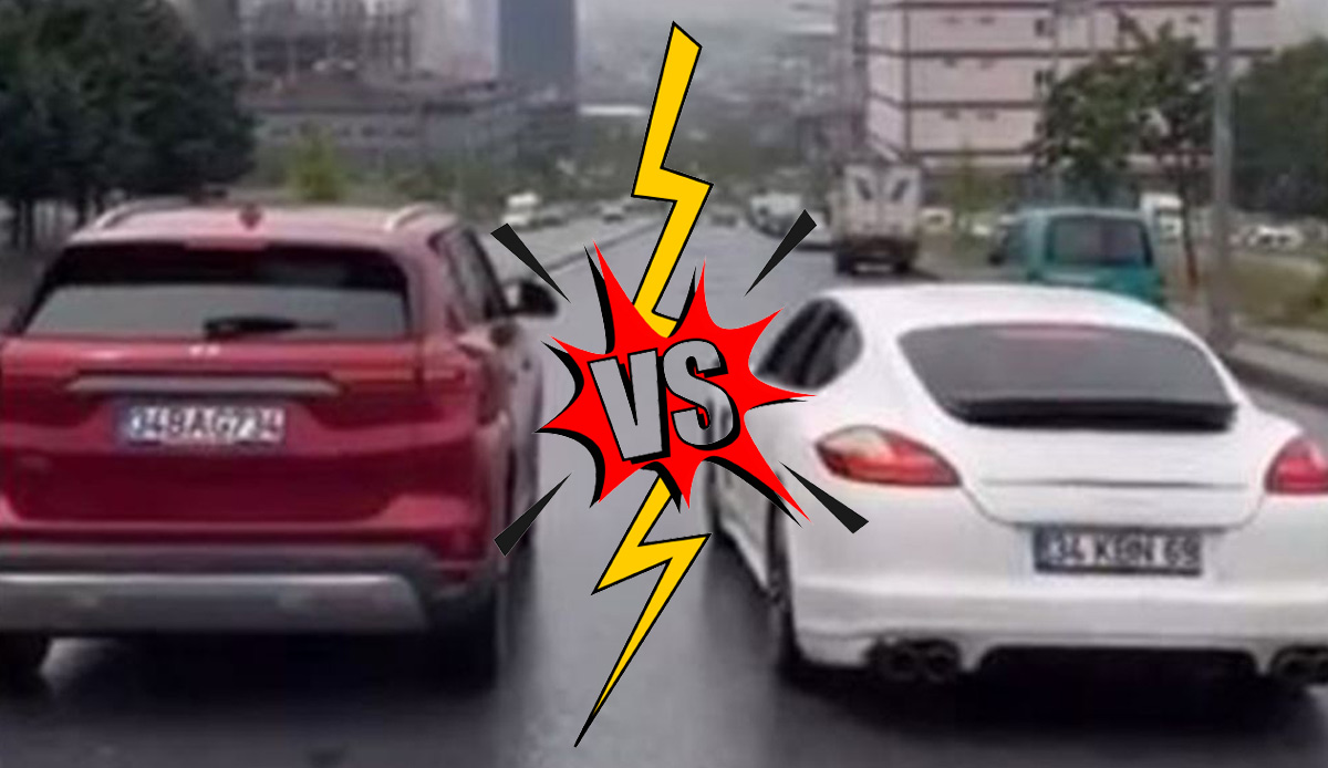 Togg ile Porsche kapıştı, yerli otomobil şans bile tanımadı! İşte o görüntüler… görseli