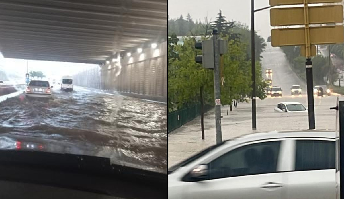 Ankara'yı sağanak vurdu! Yollar göle döndü, araçlar sular altında kaldı