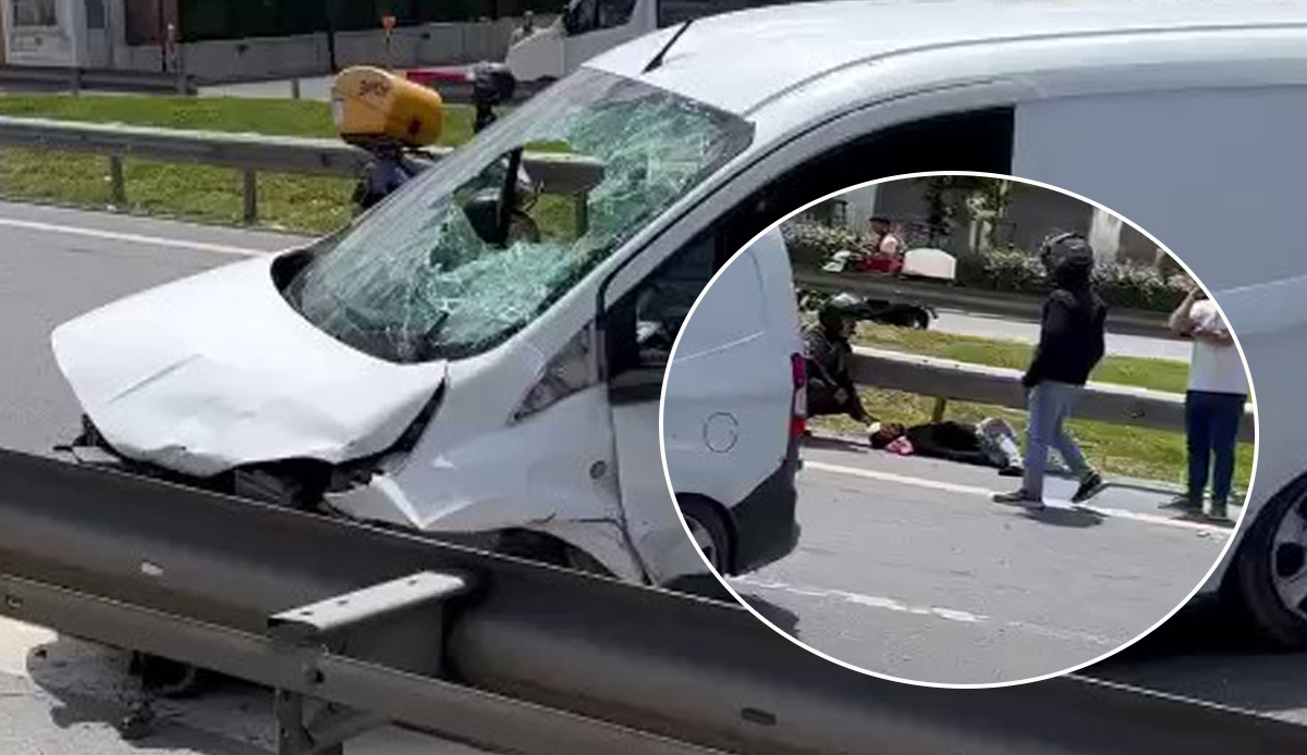 Basın Ekspres’te feci kaza! Emniyet kemerini takmadı otomobilin camından fırladı