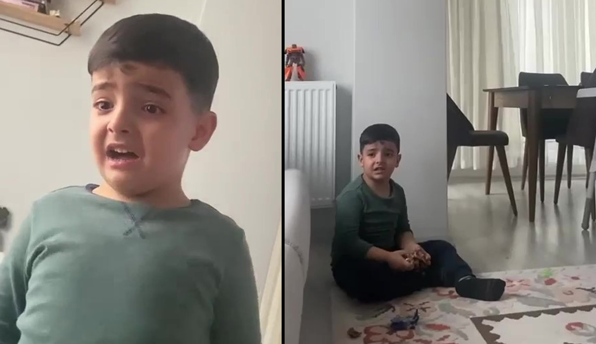 Cumhurbaşkanını seven küçük çocuğa seçim şakası: Babası 'Erdoğan kaybetti' dedi, gözyaşlarına boğuldu