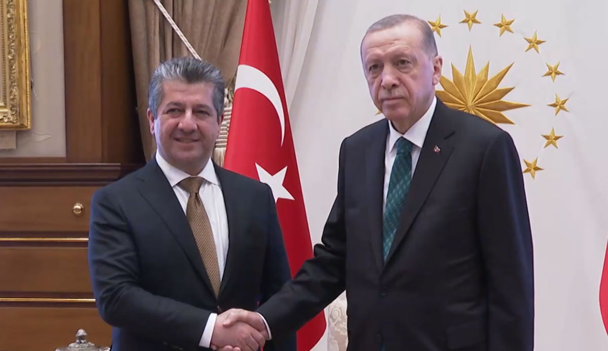 Erdoğan, Barzani'yi kabul etti