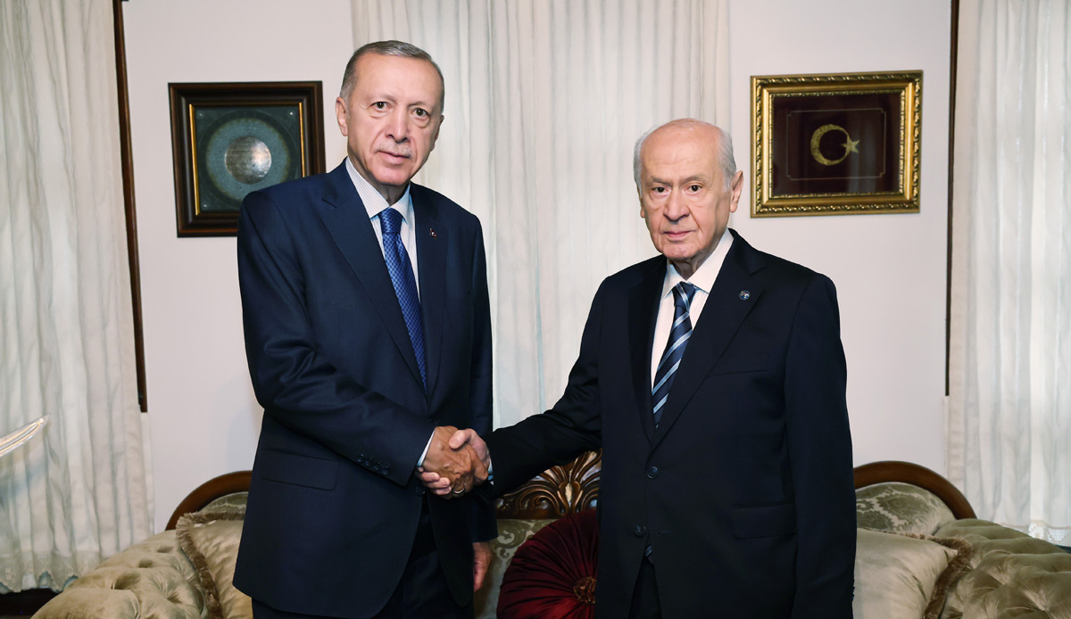 Cumhurbaşkanı Erdoğan, MHP lideri Bahçeli ile bir araya geldi