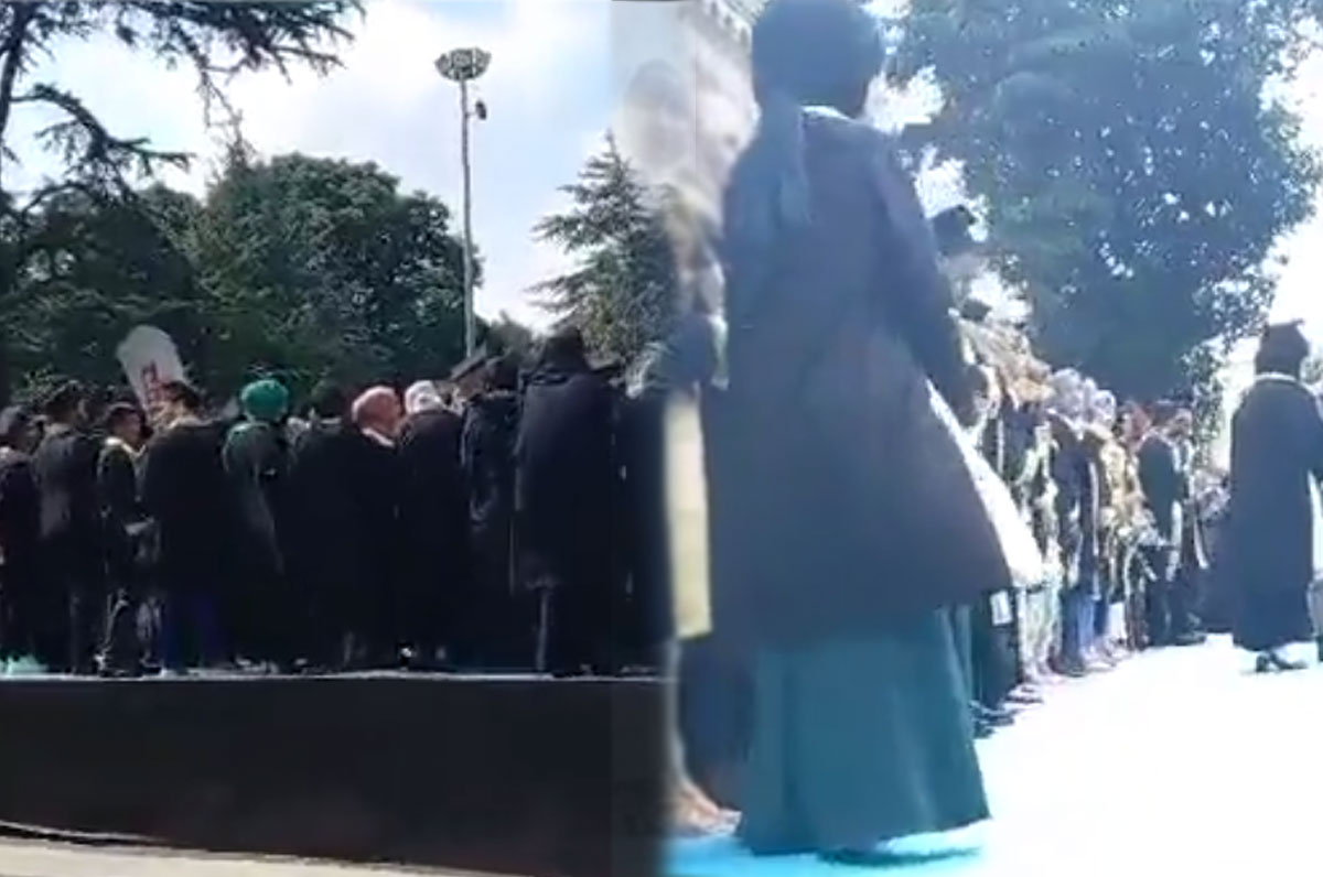 Mezuniyet törenini kayda alıp başörtülülere kin kustu