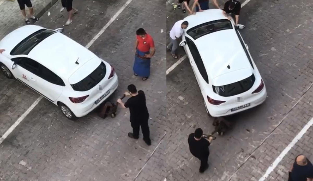 Esnaf son çareyi böyle buldu!  Transpaletle aracı taşıdılar