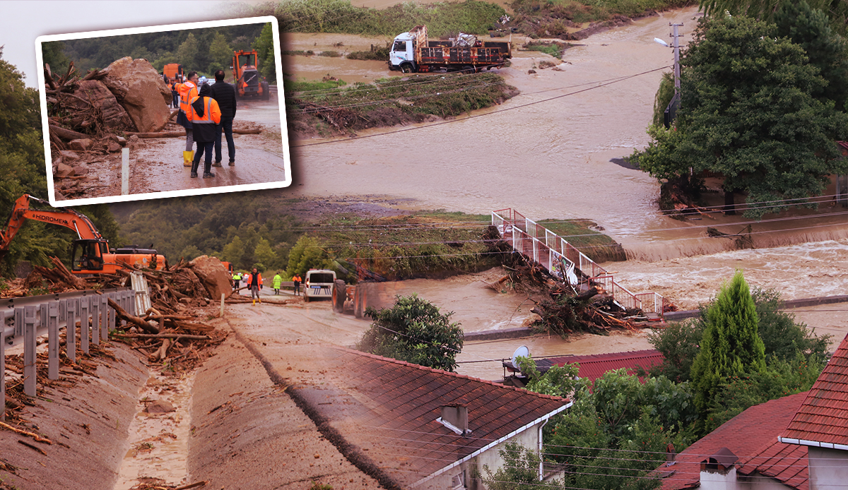 Karadeniz sele teslim oldu! Yollar kapandı, 1 kişi öldü