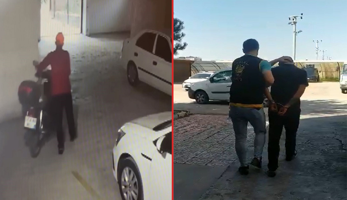 Motosiklet hırsızı polisten kaçamadı! O anlar kameralara işte böyle yansıdı