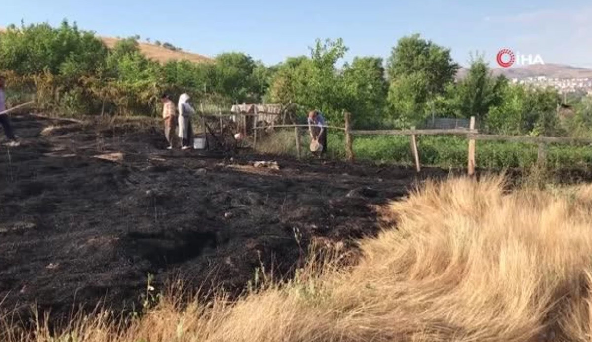 Elazığ'da yangın! 10 dönümlük arazi zarar gördü