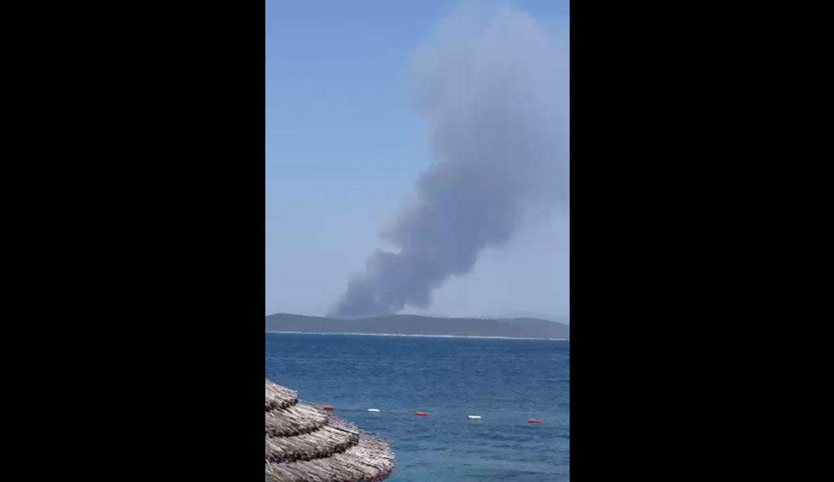 Muğla’nın Bodrum ilçesinde yangın çıktı