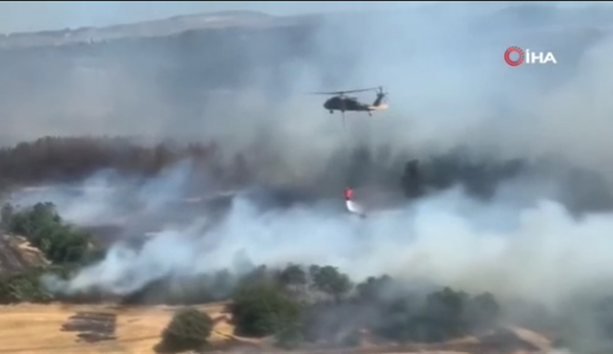 MSB’den yangın söndürme çalışmalarına helikopter desteği