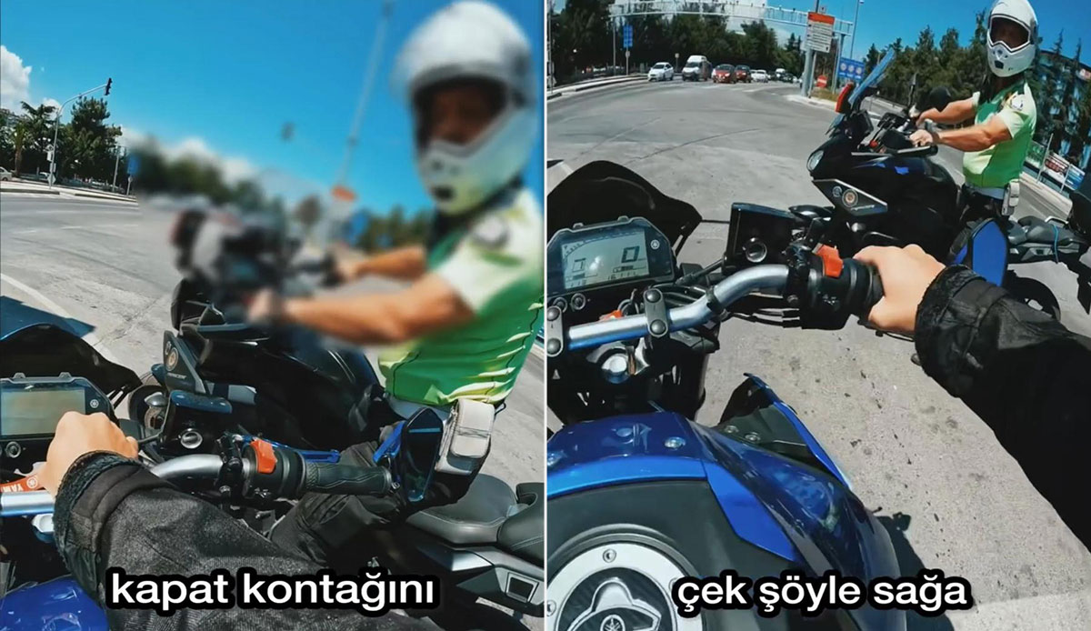 Trafikte canını tehlikeye attı, polis önünü kesip tatlı sert uyardı: İzleyenlerin gözleri doldu