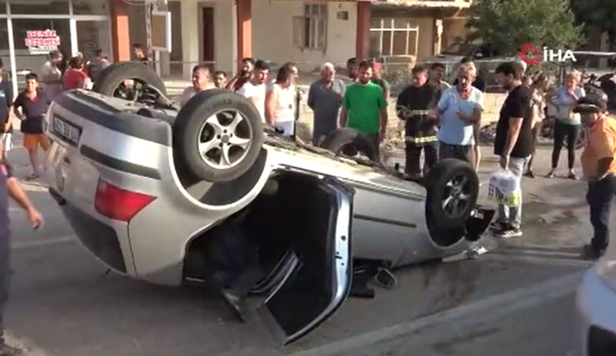 Şaşırtan kaza: Takla atan otomobilden burnu bile kanamadan çıktı