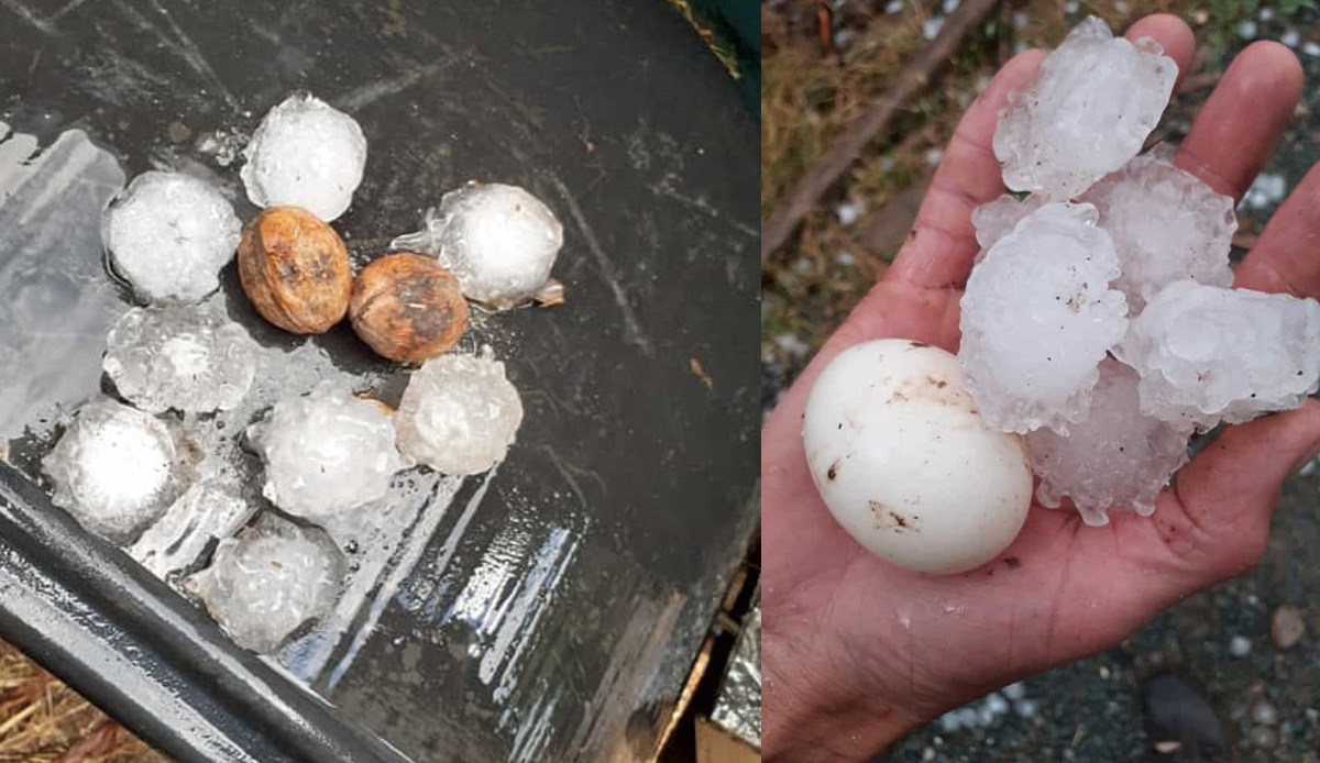 Kastamonu'da yumurta büyüklüğünde dolu yağdı