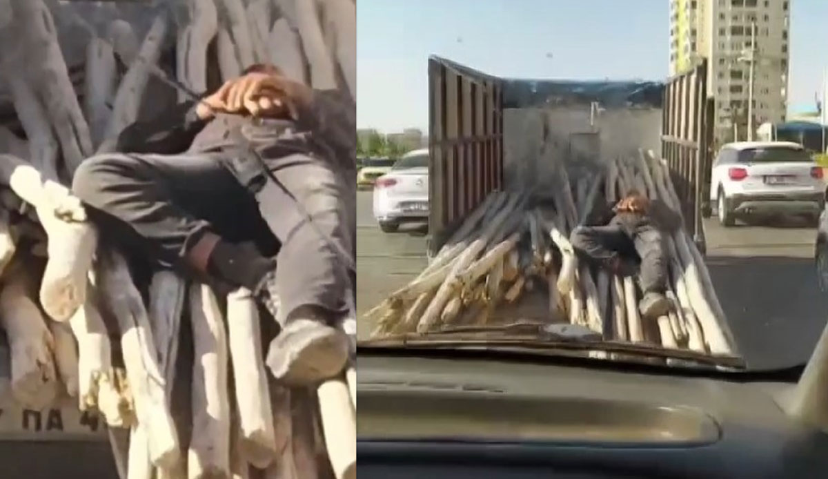 Son uykusu olabilirdi! Hem kendi canını hem de trafiği tehlikeye attı