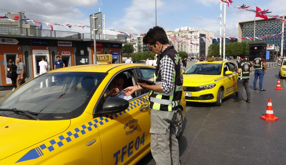 Taksicilere sıkı denetim: Cezalar kesildi