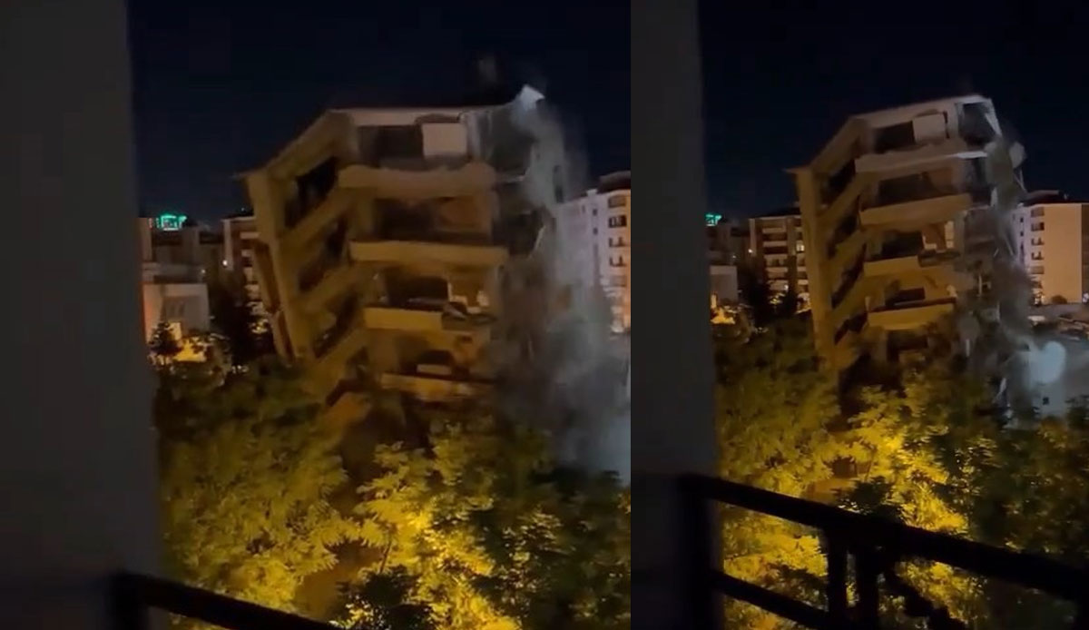 Malatya'daki deprem Elazığ'da bina yıktı: Halk paniğe kapıldı