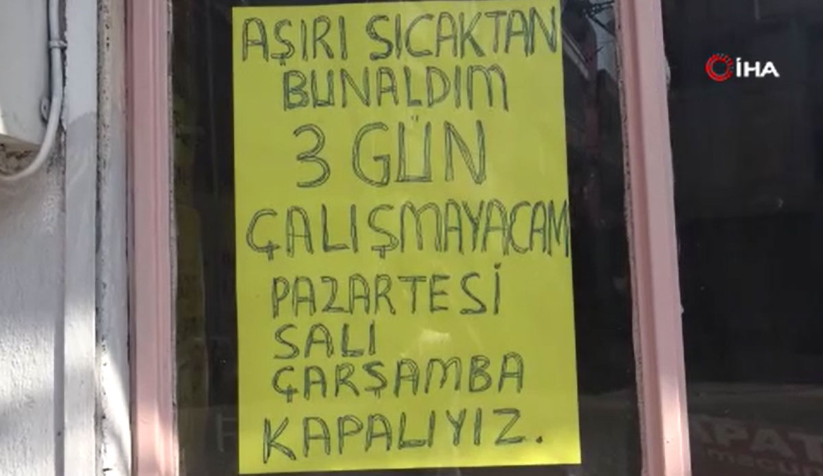 Fırıncıdan şaşırtan yazı: Aşırı sıcaktan bunaldım, 3 gün çalışmayacağım
