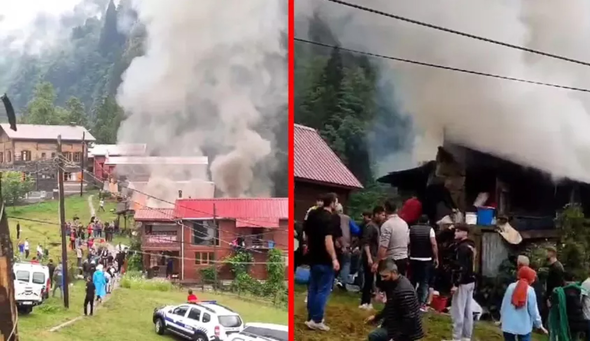 Ayder Yaylası'nda yangın paniği