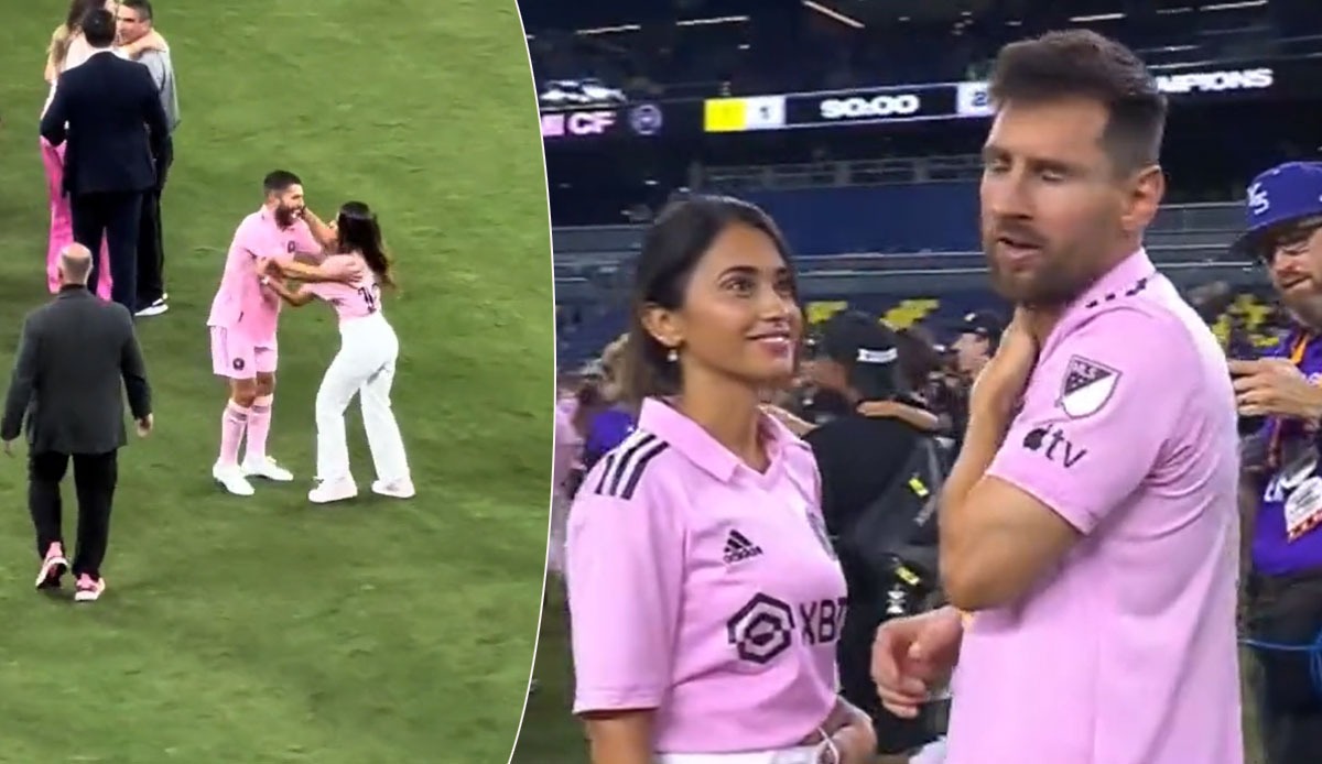 Antonella, Messi'yi Jordi Alba ile karıştırdı! Maç sonu ortaya çıkan görüntü izleyenleri güldürdü