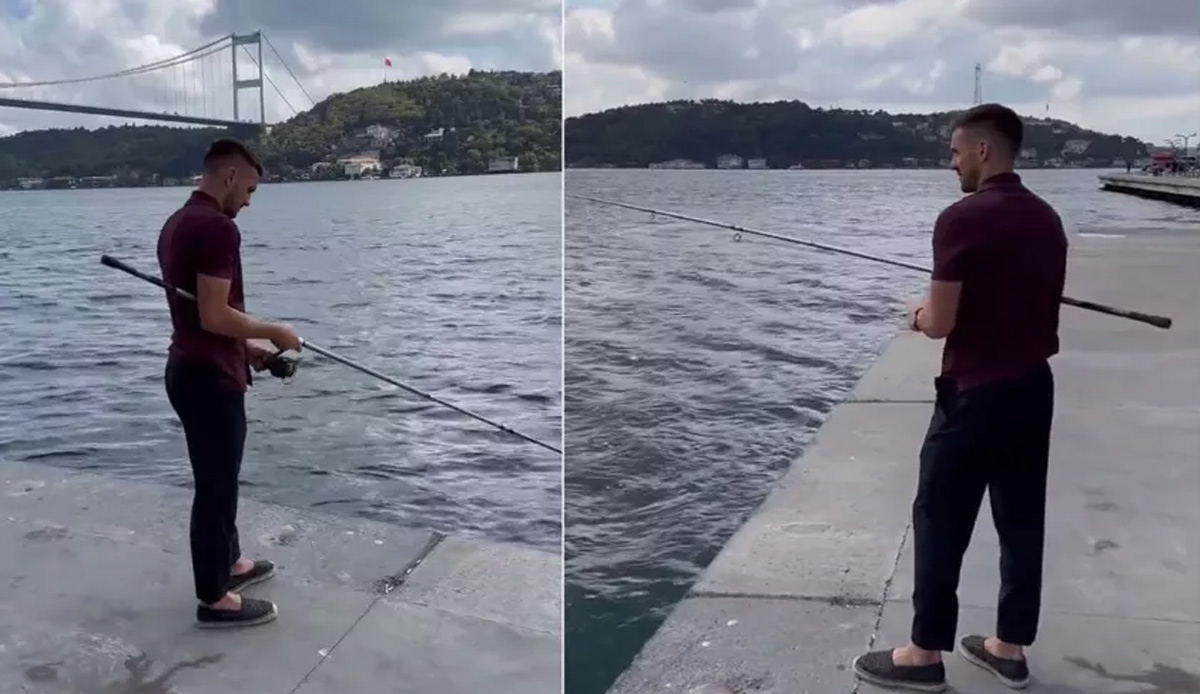 Dusan Tadic İstanbul'u sevdi! Sırp yıldız Rumeli Hisarı'nda balık tuttu