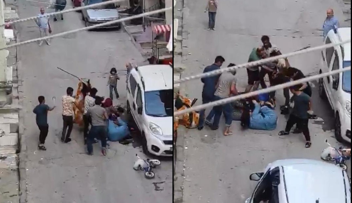 İstanbul’da dilencilerin para kavgası kamerada! Satırlı ve sopayla saldırdılar: O anlar kamerada