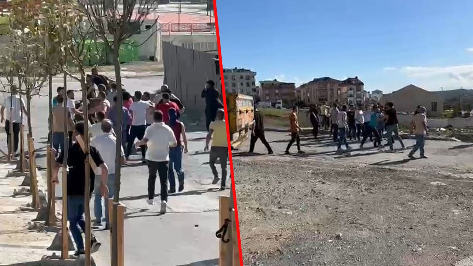Arnavutköy’de husumetli iki grup arasında tekmeli yumruklu kavga kamerada!
