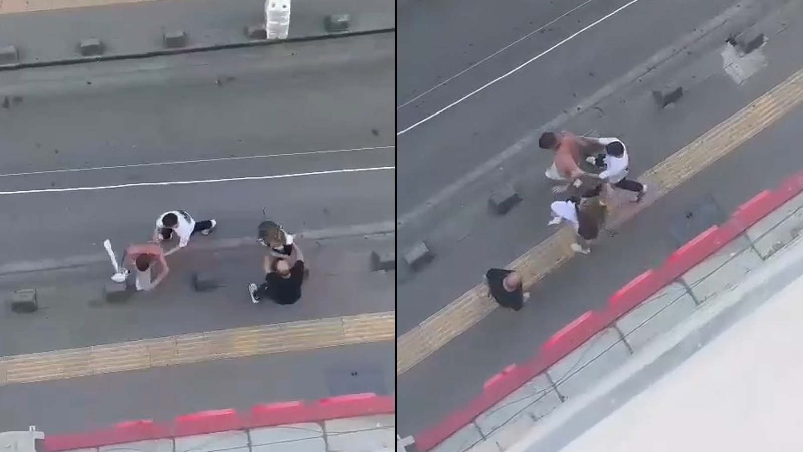 Anne ve oğul sokak ortasında kavga etti, küfürler havada uçuştu