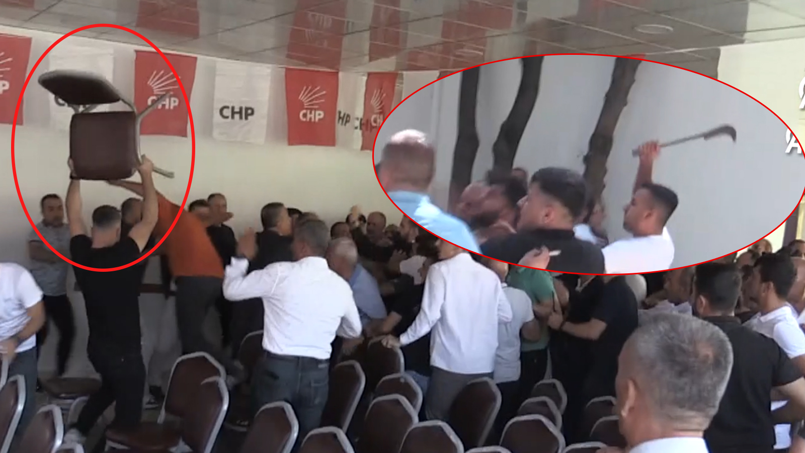CHP Siirt kongresinde arbede! 2 gözaltı var