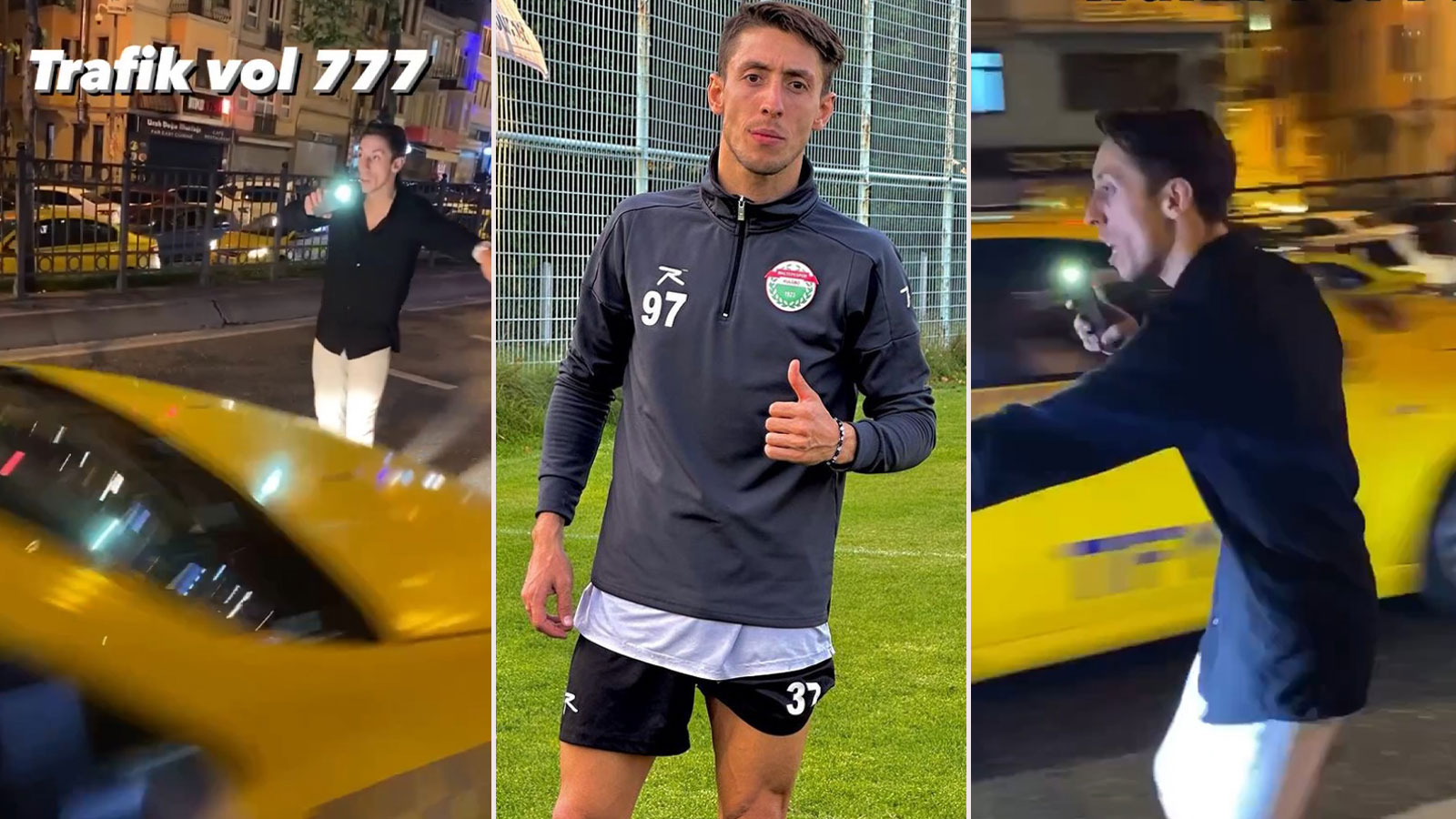 Taksim'de ilginç olay! Araçları durdurup, çevirme yapan kişi futbolcu çıktı