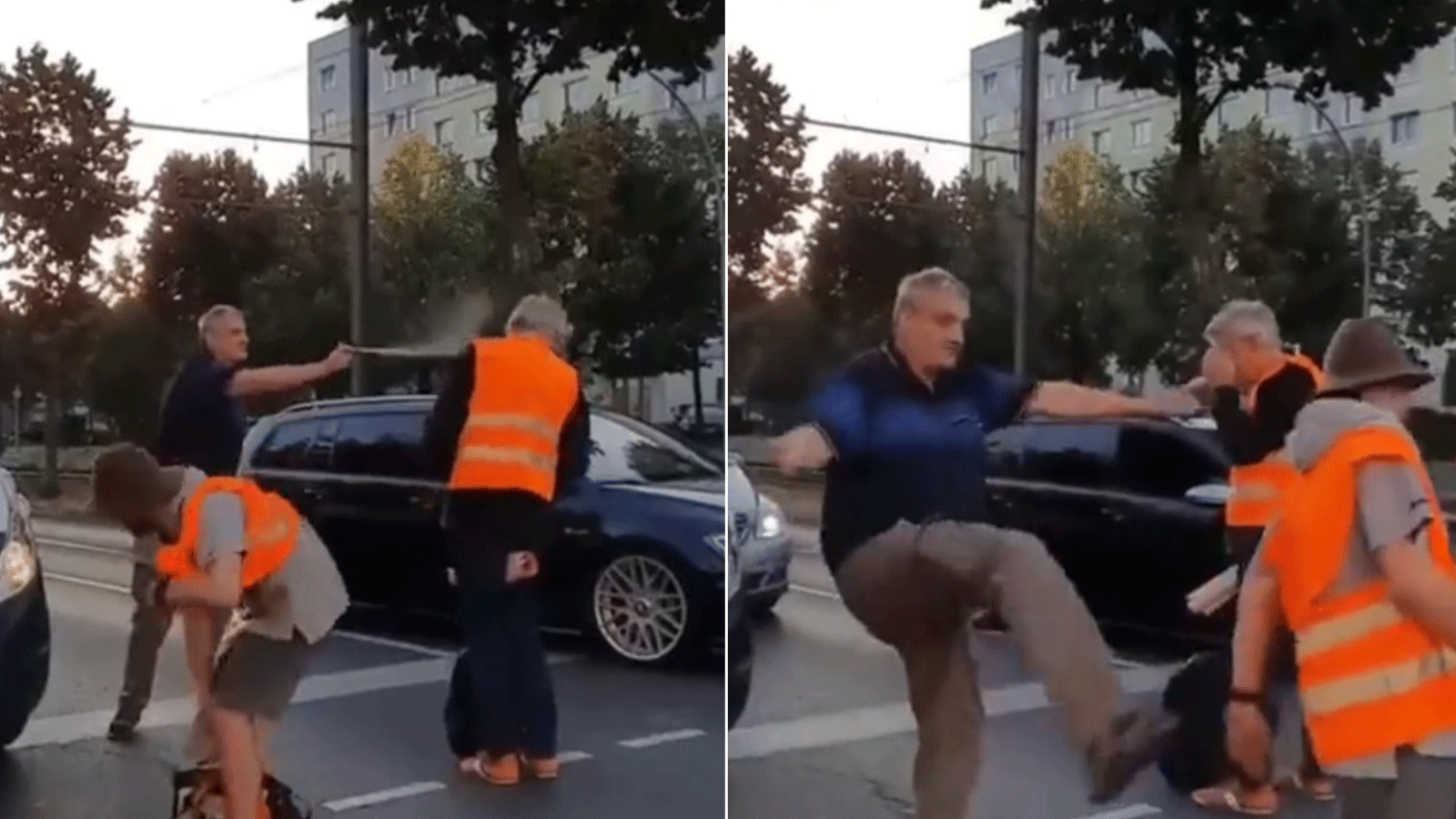 İklim aktivistlerine biber gazlı tepki: O anlar kamerada