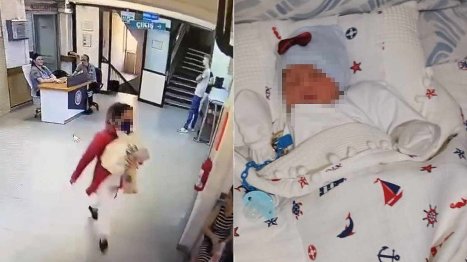 Düşük yapan kadın, hastaneden bebek kaçırdı: Film gibi olay kamerada