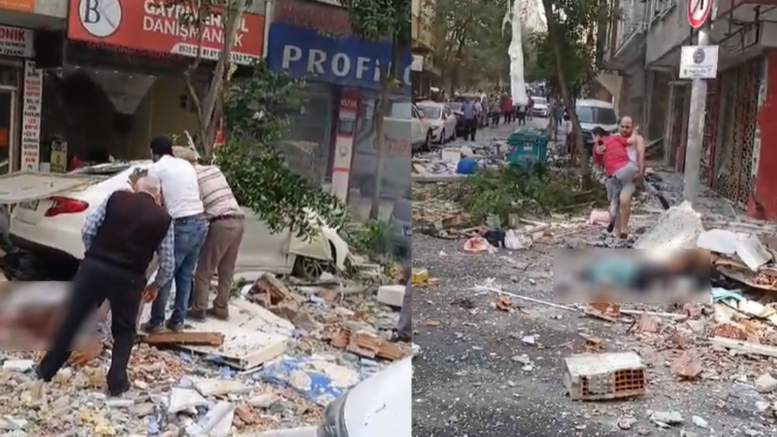 Bahçelievler'de patlama sonrası yaşanan can pazarı böyle görüntülendi