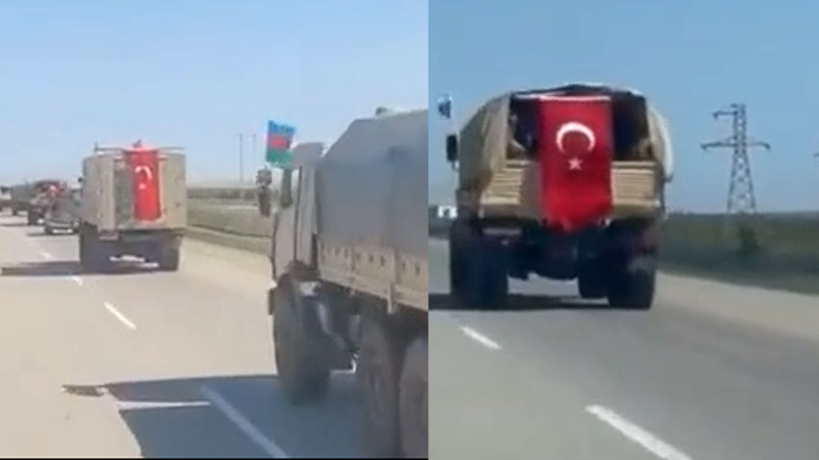 Azerbaycan ordusu Hankendi'ye Türk bayrağıyla girdi