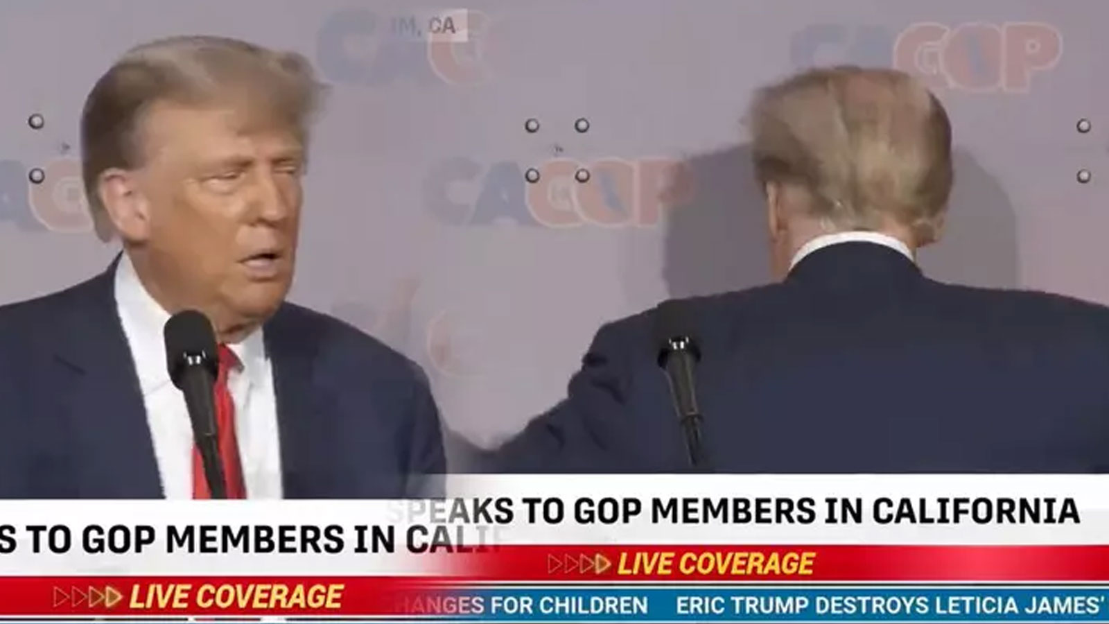 Trump, yönünü şaşıran Joe Biden'ın taklidini yaptı!