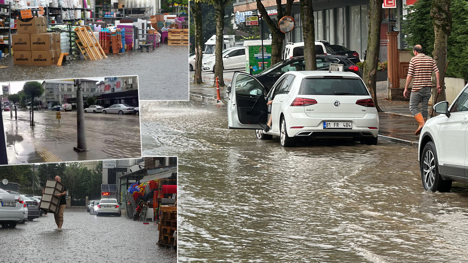 Marmara yağmur sezonunu açtı! 5 şehir, 5 dakikada göle döndü
