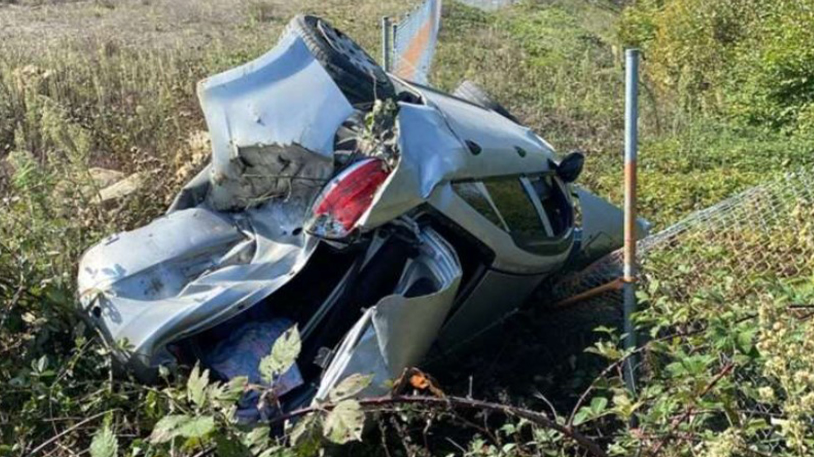 Kuzey Marmara Otoyolu'nda kontrolden çıkan araç takla attı