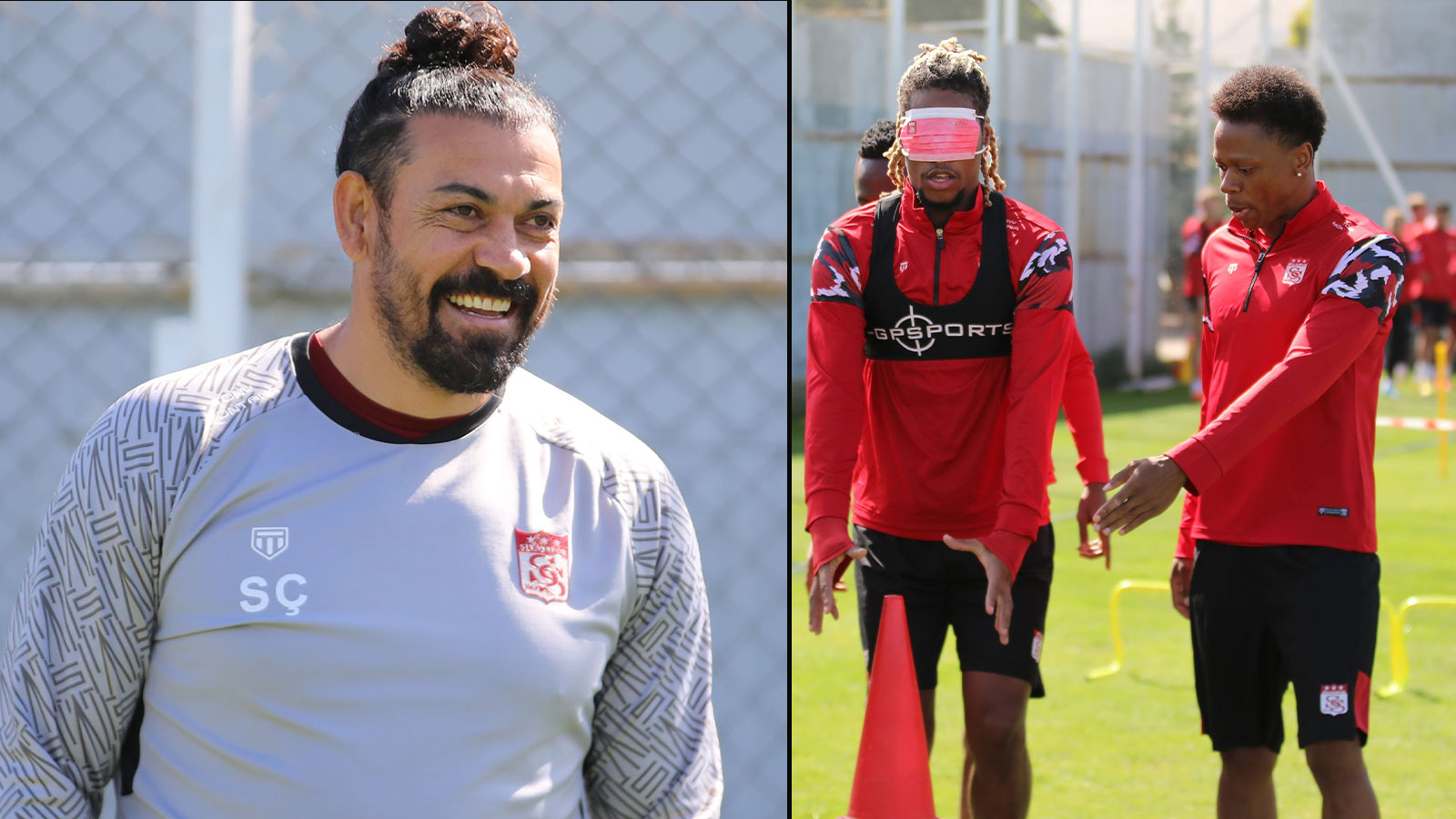 Servet Çetin'den ilginç deneme! Sivasspor'un idman görüntüsü sporseverleri güldürdü