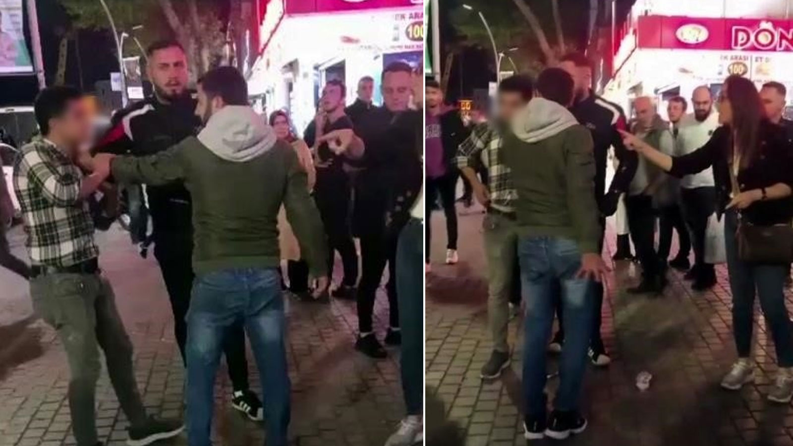 Şehrin ortasında meydan dayağı yedi! Polis vatandaşların elinden zor kurtardı
