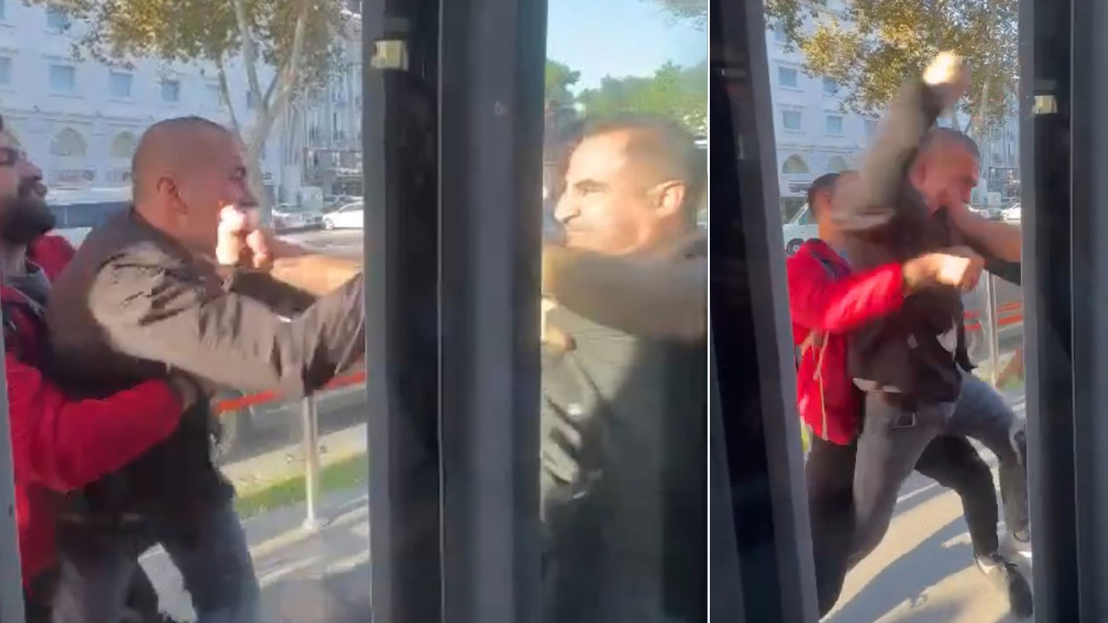 İstanbul’da tramvay durağı boks ringine döndü: Kavga anı kameraya anbean yansıdı