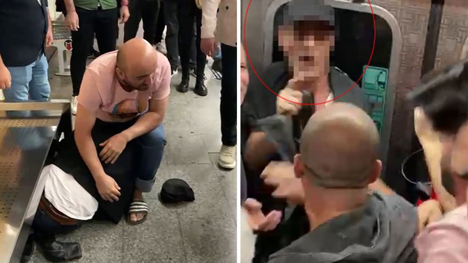 Metroda tartıştığı kadın yolcuya vurdu, vatandaşın tepkisi sert oldu