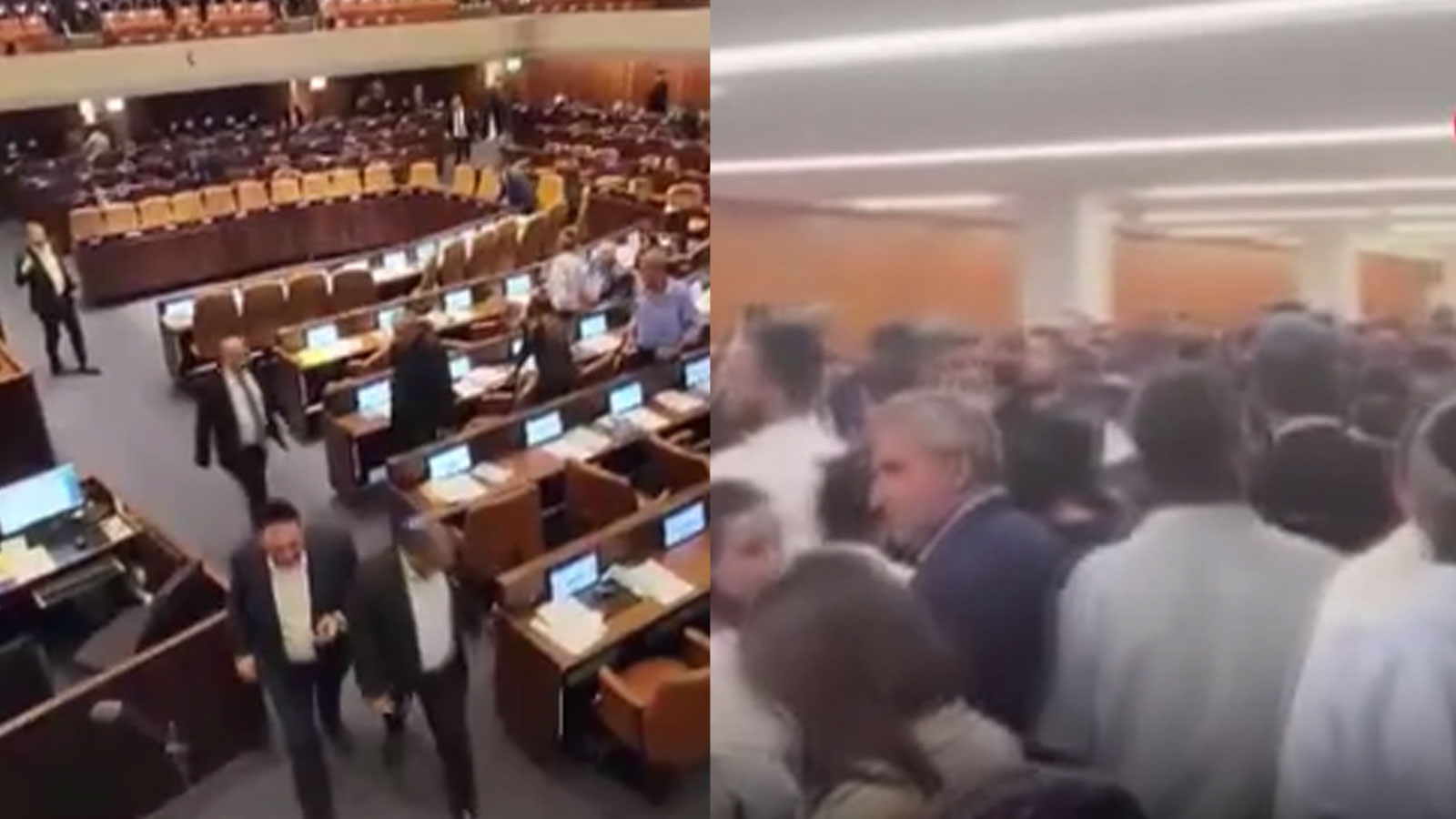 İsrail Meclisi'nde siren sesleri: Milletvekilleri sığınaklara böle kaçtı
