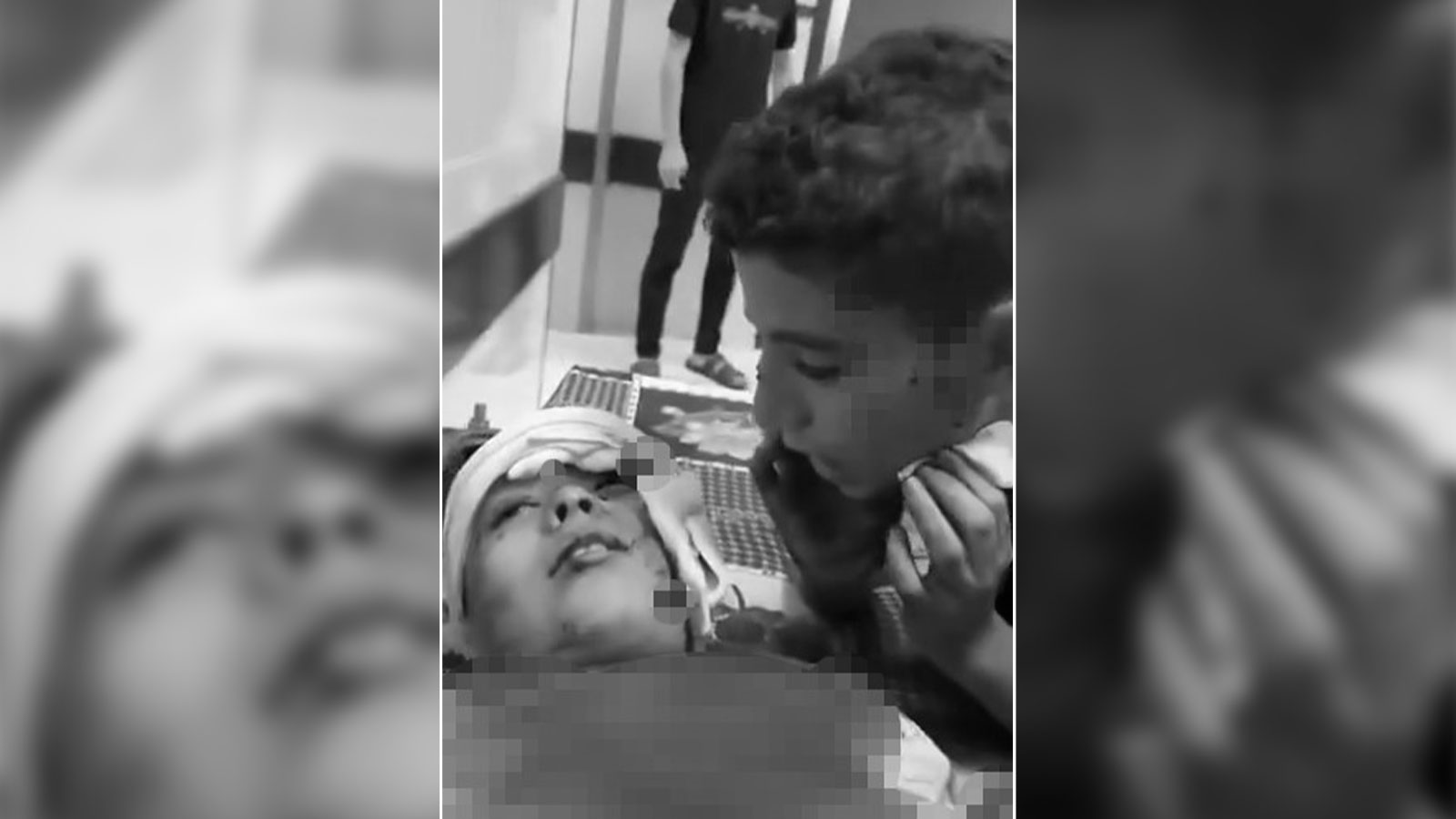 En acı veren an! Filistinli çocuğun, yaralı kardeşine şehadet getirmeyi öğretmesi yürek burktu