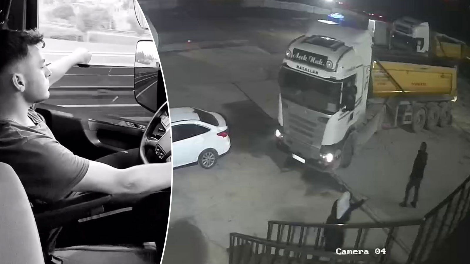 Hafriyat kamyonlu dehşette yeni görüntüler ortaya çıktı! Ailesini ezmeye çalışmış