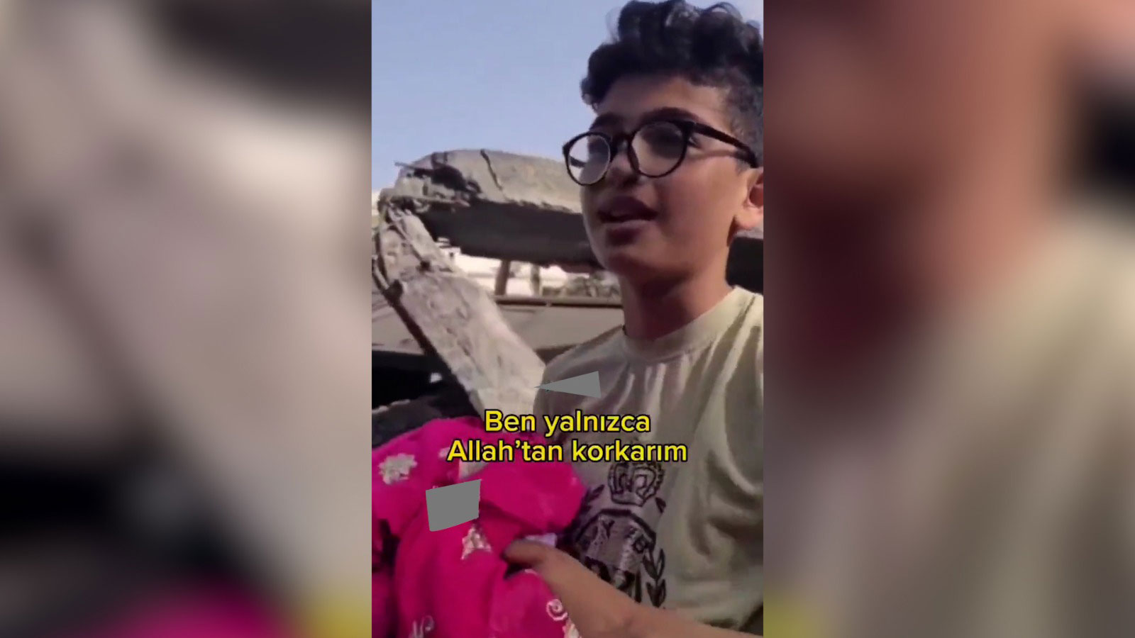 Filistinli çocukların sözleri tüyleri diken diken etti: Ben yalnızca Allah'tan korkarım