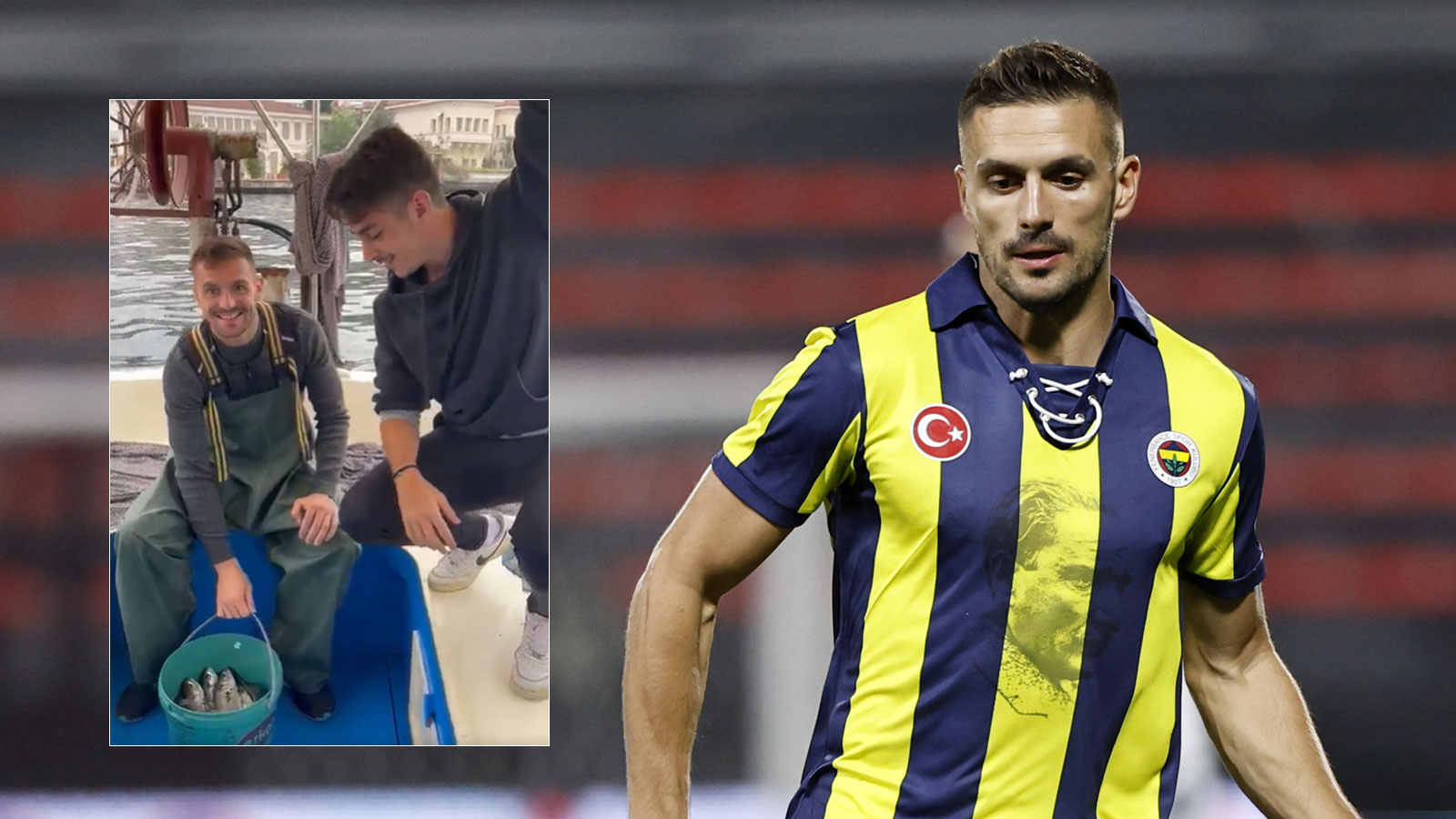 Dusan Tadic balıkçı teknesiyle İstanbul Boğazı'nda balık tuttu