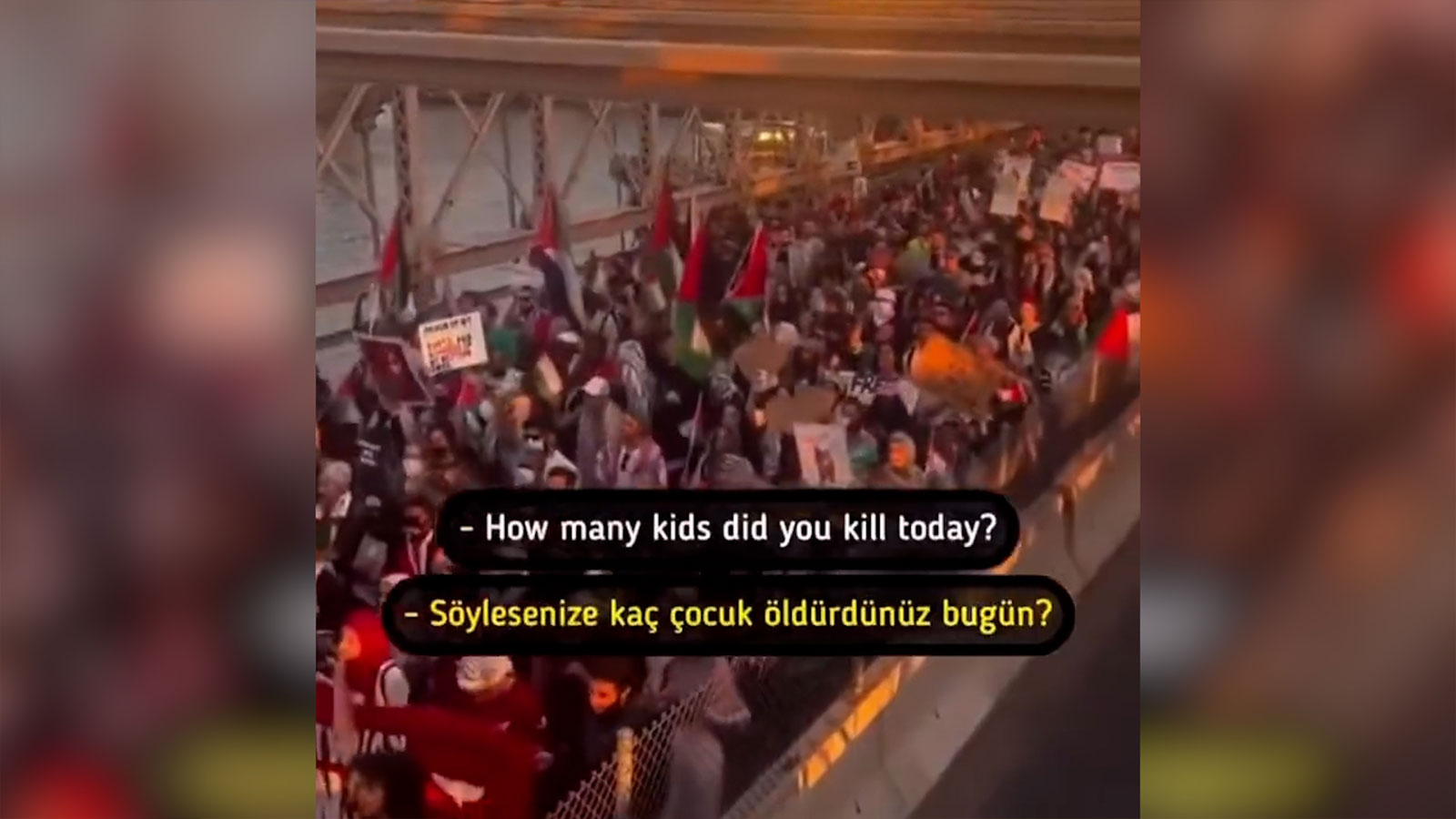 New York'ta binlerce kişi İsrail'i protesto etti: 'Bugün kaç çocuk öldürdünüz?'