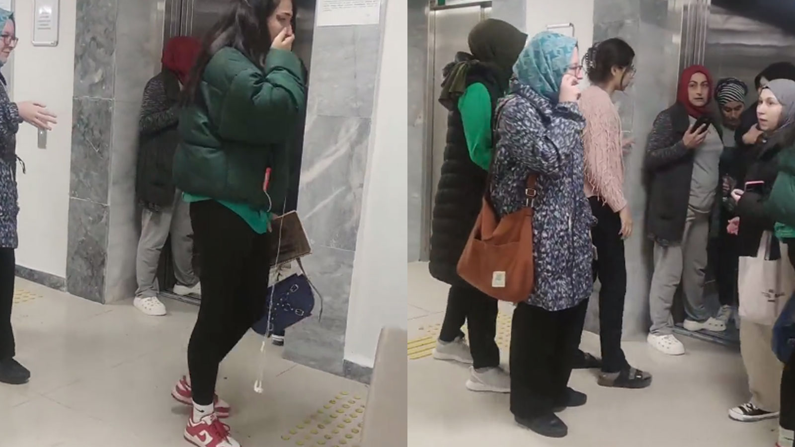 Bir asansör kazası da Çubuk'ta! Öğrenciler kabusu yaşadı